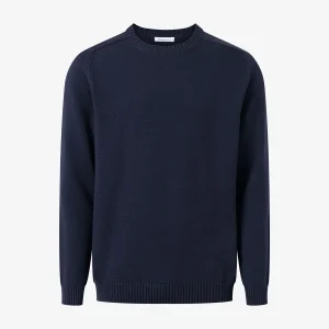 Plain Knitted Sweater Night Sky