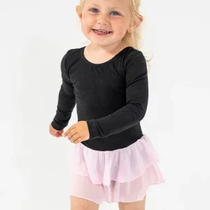 Gymnastikdräkt med kjol | NS-166 Svart/Rosa