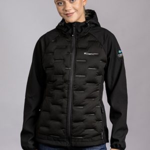 W PRO STRETCH HYBRID HOOD BLACK