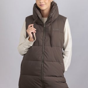 LONG VEST GREYBROWN