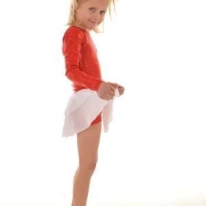 Gymnastikdräkt i tyll | Röd | Flicka