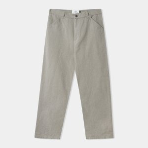 Carlo Canvas Trousers Dusty Olive