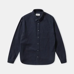 Ken Flannel Shirt Deep Sea Navy