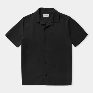 Kuno Shirt Crinkle Shortsleeve Black