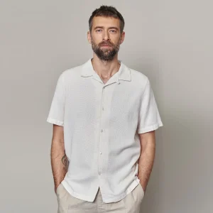 Kuno Shirt Grid Shortsleeve Ecru