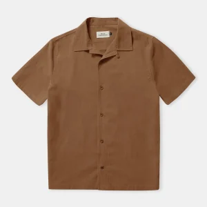Kuno Shirt Crinkle Shortsleeve Caramel
