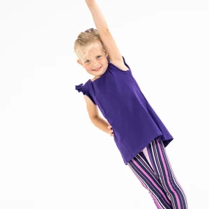 Leggings no. NS-142 Purple Stripe