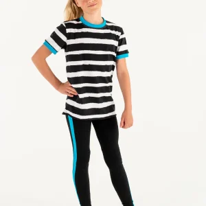 Leggings | NS-146 Black/Turquoise