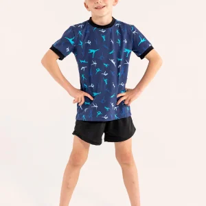 Loose t-shirt | NS-175 Blue gymnast