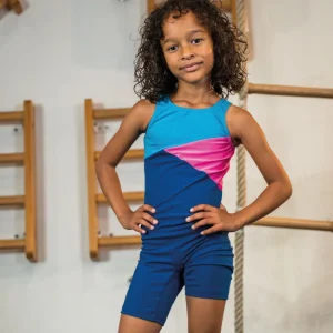 Catsuit | NS-192 Dark Blue / petrol / Light Pink