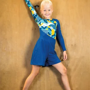 Catsuit | NS-193 Dark Blue / Geometric