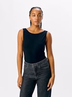 OBJECT LEENA SUS S/L TANK TOP NOOS BLACK