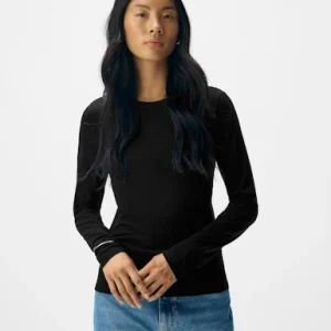 OBJECT ZOFIA SLI L/S O-NECK TOP NOOS