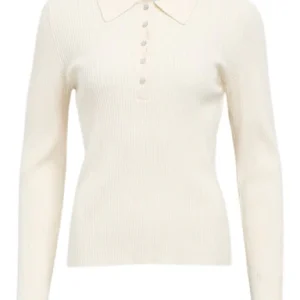 OBJECT KELLY L/S SLI POLO KNIT PULLOVER NOOS