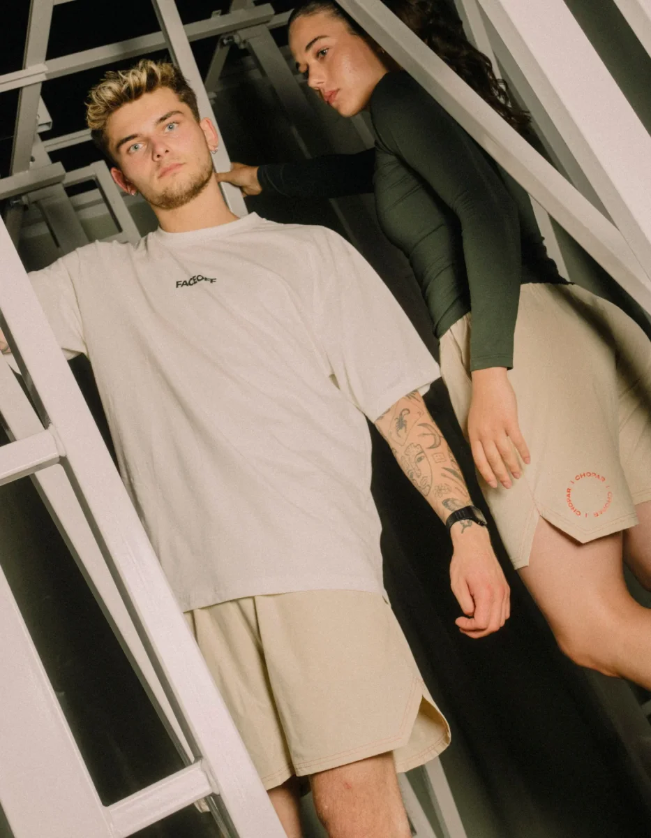 Tech 03 shorts | Unisex Beige - Bild 2