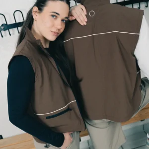 Tech pipe vest | Unisex Brown