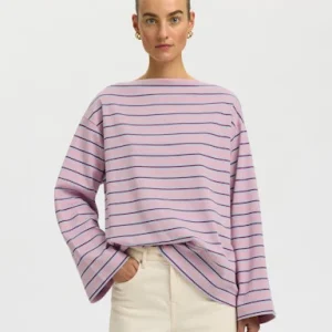 SELECTED POLLY LS BOATNECK STRIPED TEE