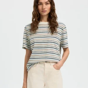 SELECTED FEMME ESSENTIAL SS STRIPED BOXY TEE