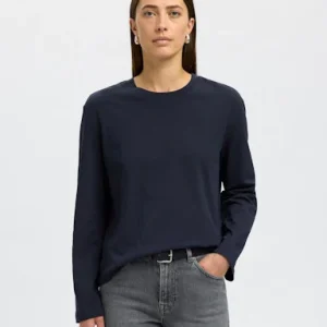 SELECTED ESSENTIAL LS BOXY TEE NOOS