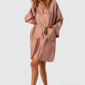 Sidenkimono Habutai – Gammelrosa