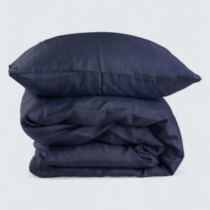 Sidenpåslakanset Habutai – Marinblå