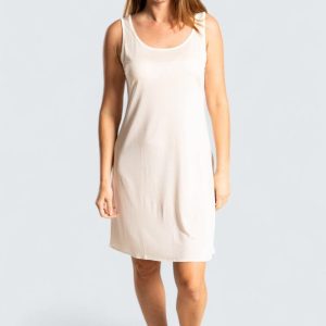 Sidentrikånattlinne Breda Axelband – Vit