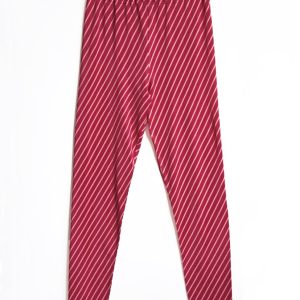 Smal Byxa Diagonal Röd Persika