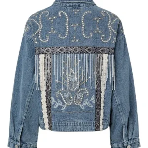 YAS VISION LS DENIM EMB JACKET