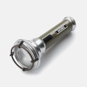Vintage Rechargeable LED Flashlight Olive - BAREBONES