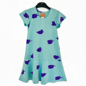 Vingklänning Fågel Blå Mint
