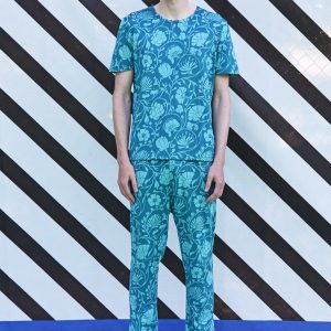 Smal Byxa  Varma backen mörk & ljus turkos