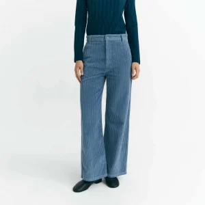 Karina Blue Corduroy Fuzzy Pants