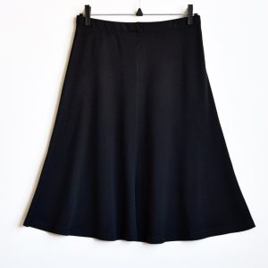 Klockad Kjol Enfärgad Svart