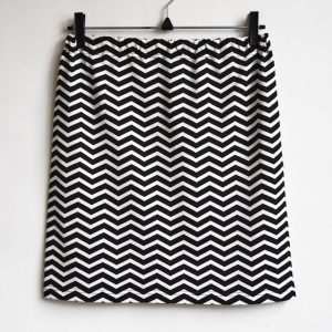 Kort Kjol Twin Peaks Svart & Vit