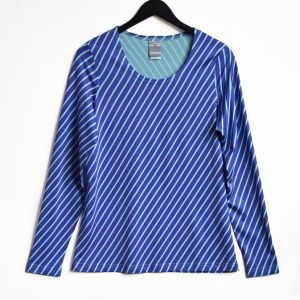 Långärmad tröja Diagonal Blålila & Mint