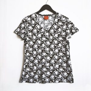 Liten t-shirt Mah-Jongblomma Svart & Vit