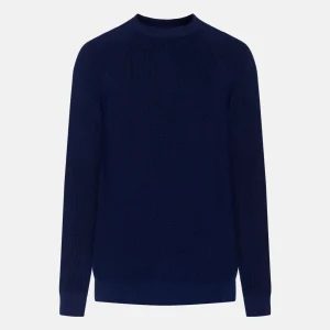 Merino Wool Knit Rib O-Neck Crew Neck - KNOWLEDGE COTTON APPAREL