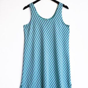 Slitslinne Diagonal Blålila & Mintgrön