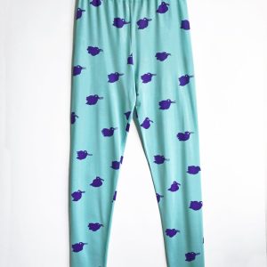 Smal Byxa Fågel Blålila & Mint