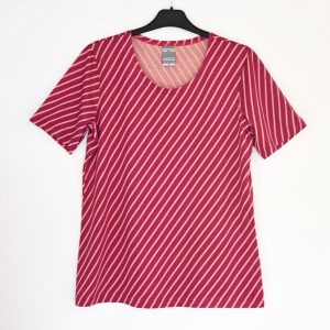 Stor t-shirt Diagonal Röd Persika