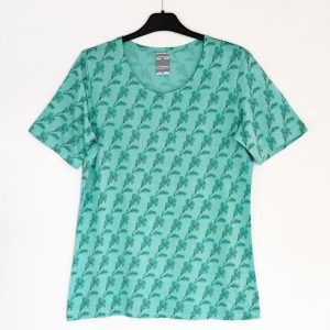 Stor t-shirt Nytt mönster! Tulpanlilja Turkos