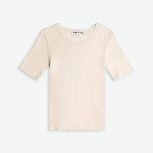 Rina  Ribbed T-shirt Off-White