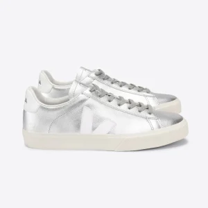 Campo Chromefree Leather Silver White - Men´s - VEJA