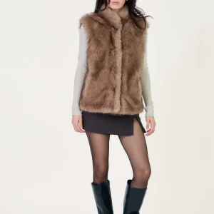 BY NAGY Escandelle Sleeveless faux fur vest
