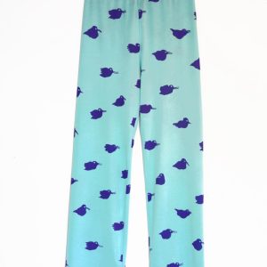 Vid Byxa Fågel Blålila & mintgrön