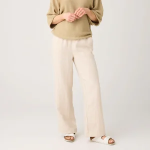 Posey Organic Linen Pants Light Feather Gray