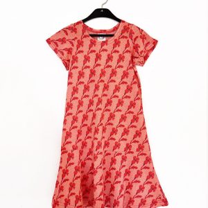 Vingklänning Tulpanlilja Röd Persika