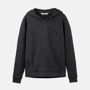 Zipped Hoodie Unisex Peat Black - PINQPONQ
